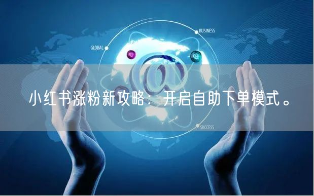 小红书涨粉新攻略：开启自助下单模式。