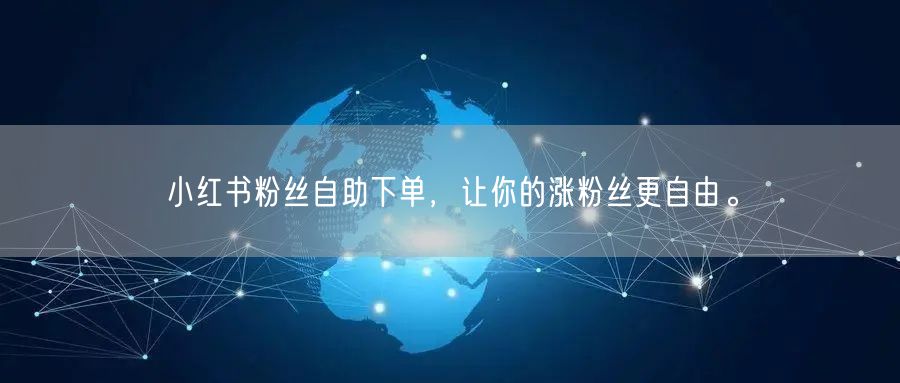 小红书粉丝自助下单，让你的涨粉丝更自由。