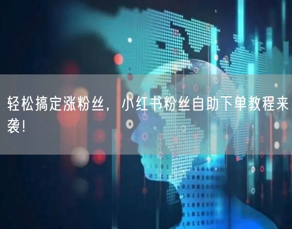 轻松搞定涨粉丝，小红书粉丝自助下单教程来袭！
