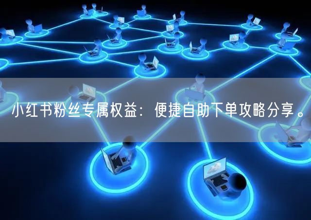 小红书粉丝专属权益：便捷自助下单攻略分享。