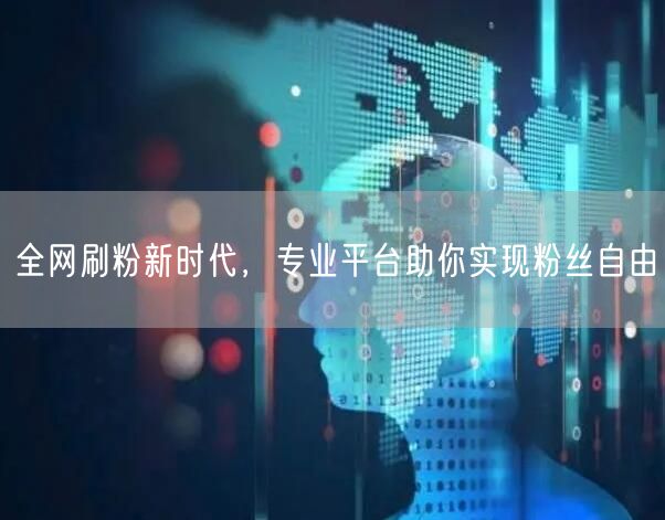 全网刷粉新时代，专业平台助你实现粉丝自由