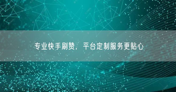 专业快手刷赞，平台定制服务更贴心