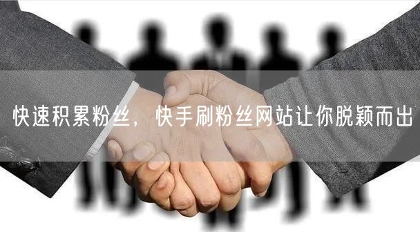 快速积累粉丝，快手刷粉丝网站让你脱颖而出