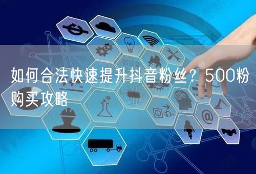 如何合法快速提升抖音粉丝？500粉购买攻略