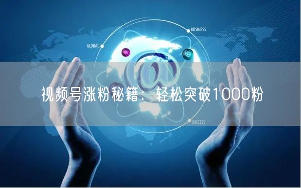 视频号涨粉秘籍：轻松突破1000粉