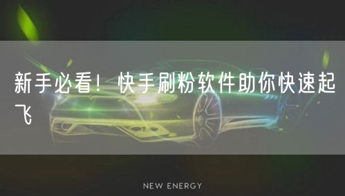 新手必看！快手刷粉软件助你快速起飞