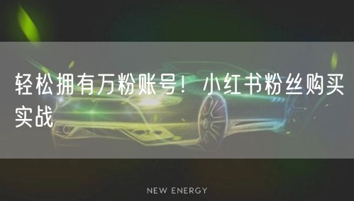 轻松拥有万粉账号！小红书粉丝购买实战