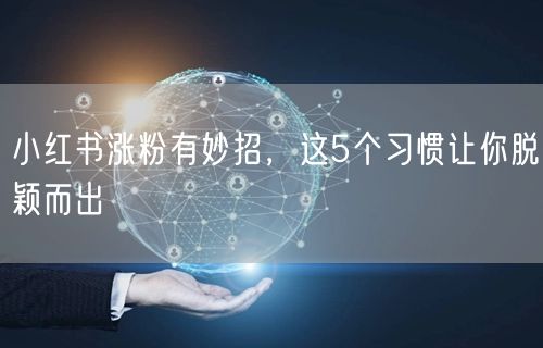 小红书涨粉有妙招，这5个习惯让你脱颖而出