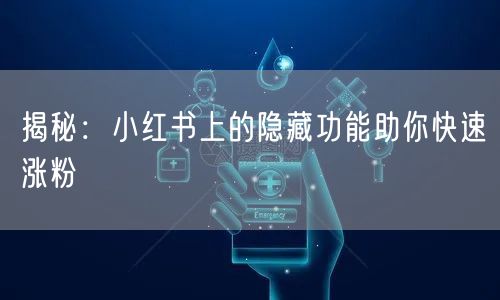 揭秘：小红书上的隐藏功能助你快速涨粉