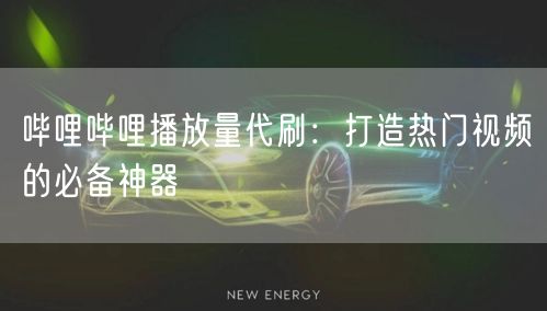 哔哩哔哩播放量代刷：打造热门视频的必备神器