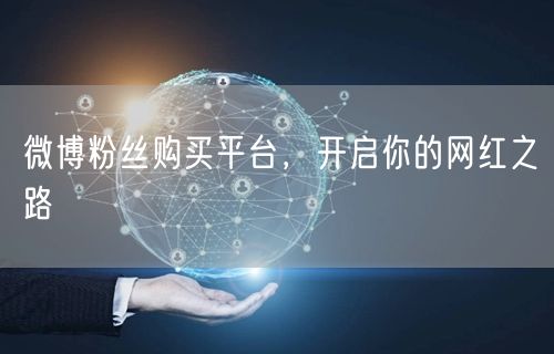 微博粉丝购买平台，开启你的网红之路