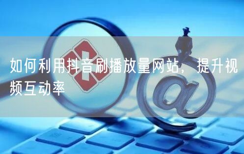 如何利用抖音刷播放量网站，提升视频互动率
