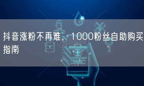抖音涨粉不再难，1000粉丝自助购买指南