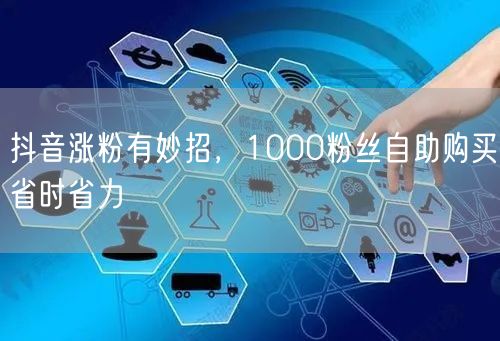 抖音涨粉有妙招，1000粉丝自助购买省时省力