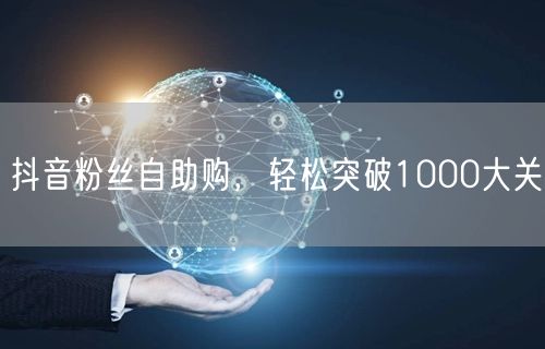 抖音粉丝自助购，轻松突破1000大关
