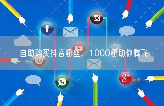 自助购买抖音粉丝，1000粉助你腾飞