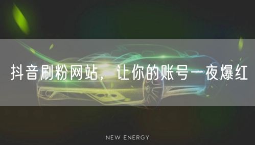 抖音刷粉网站，让你的账号一夜爆红