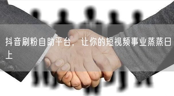 抖音刷粉自助平台，让你的短视频事业蒸蒸日上