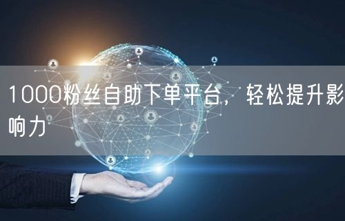 1000粉丝自助下单平台，轻松提升影响力