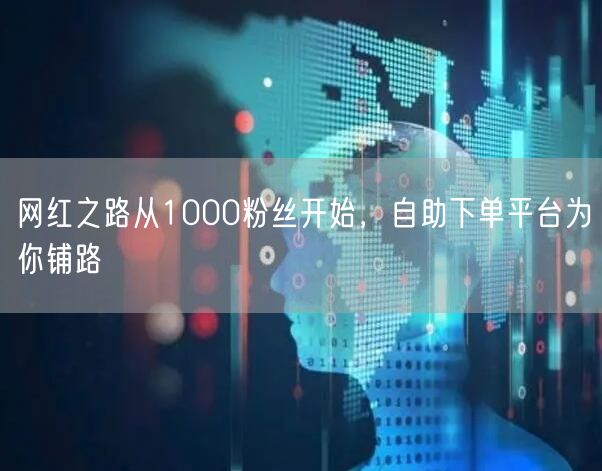 网红之路从1000粉丝开始，自助下单平台为你铺路