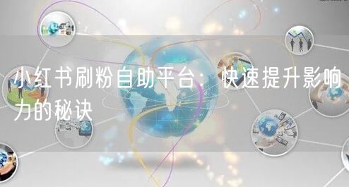 小红书刷粉自助平台：快速提升影响力的秘诀