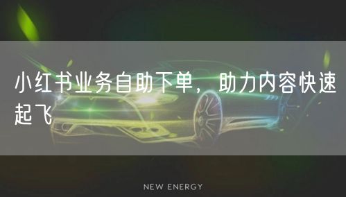 小红书业务自助下单，助力内容快速起飞