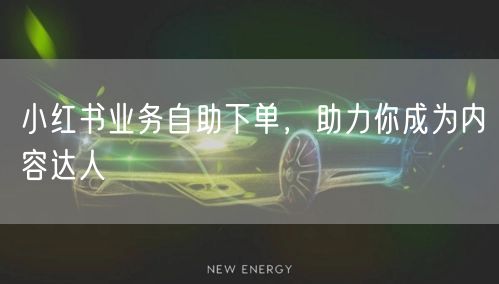 小红书业务自助下单，助力你成为内容达人