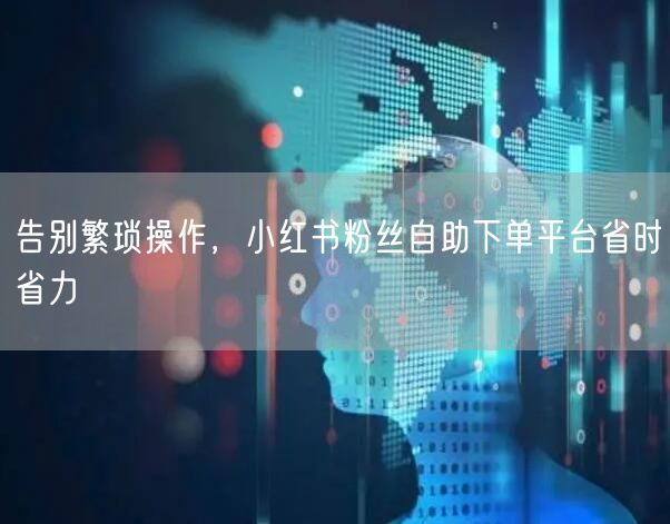 告别繁琐操作，小红书粉丝自助下单平台省时省力