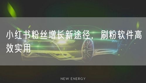 小红书粉丝增长新途径，刷粉软件高效实用