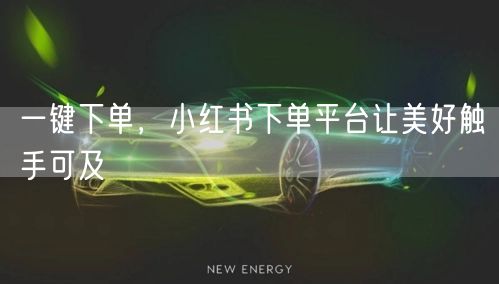 一键下单，小红书下单平台让美好触手可及