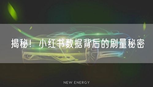 揭秘！小红书数据背后的刷量秘密