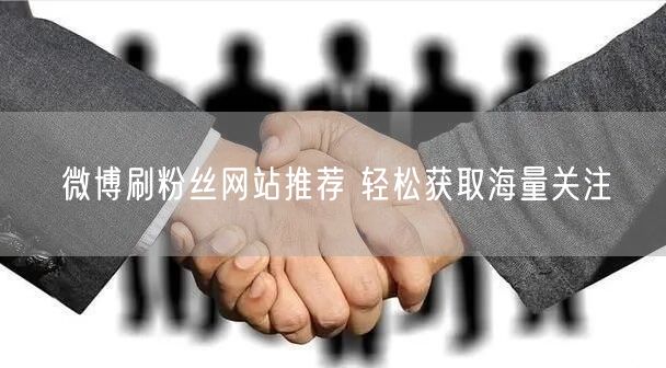 微博刷粉丝网站推荐 轻松获取海量关注