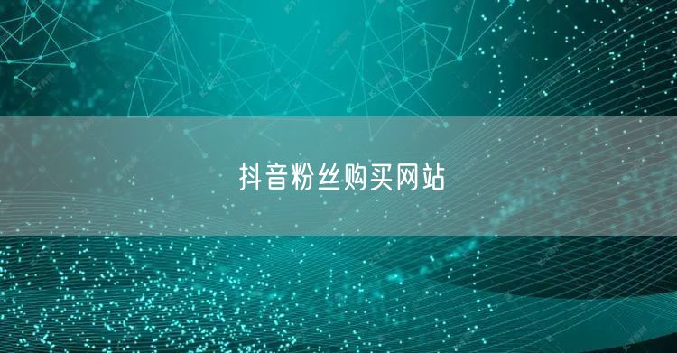 抖音粉丝购买网站