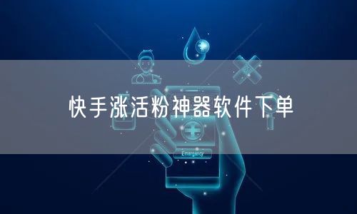 快手涨活粉神器软件下单