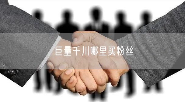 巨量千川哪里买粉丝