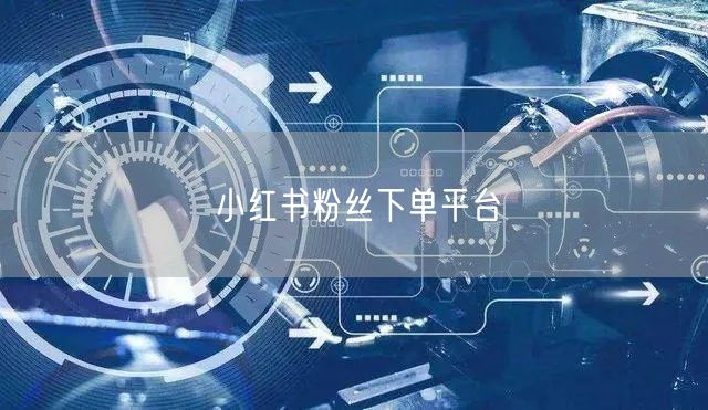小红书粉丝下单平台