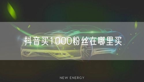 抖音买1000粉丝在哪里买