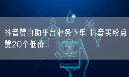 抖音赞自助平台业务下单 抖音买粉点赞20个低价