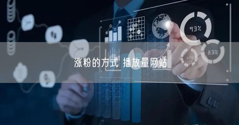 涨粉的方式 播放量网站
