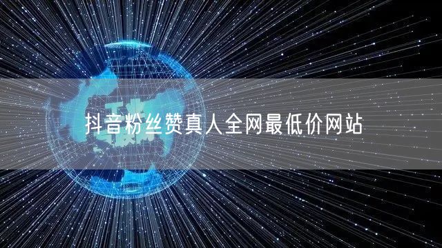 抖音粉丝赞真人全网最低价网站