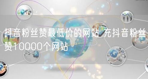 抖音粉丝赞最低价的网站 充抖音粉丝赞10000个网站